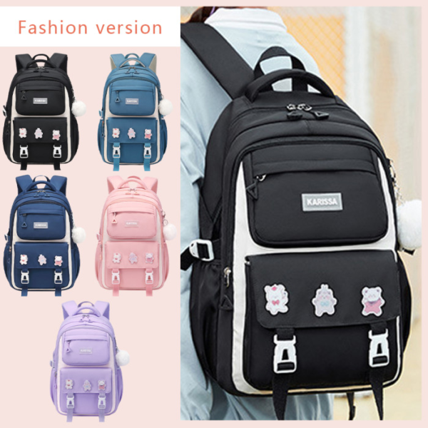 Kids Backpack Children School Bag (Black) - Image 2
