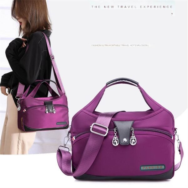 Large Capacity Waterproof Anti-theft Fashion ( purple color) - Image 3