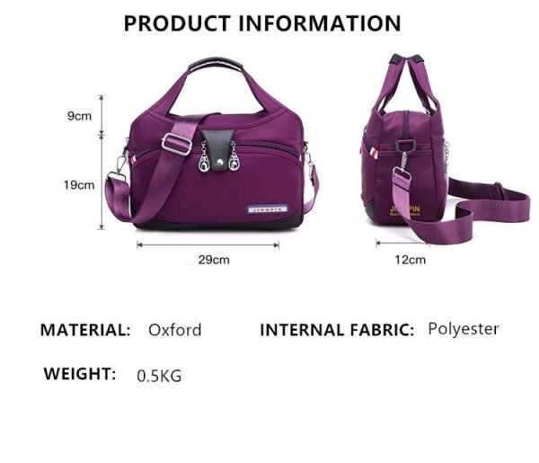 Large Capacity Waterproof Anti-theft Fashion ( blue color) - Image 3